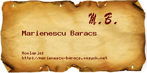 Marienescu Baracs névjegykártya